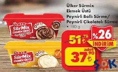 ÜLKER SÜRMİX KREM ÇİKOLATA 180 G fiyat ve kampanya bilgisi
